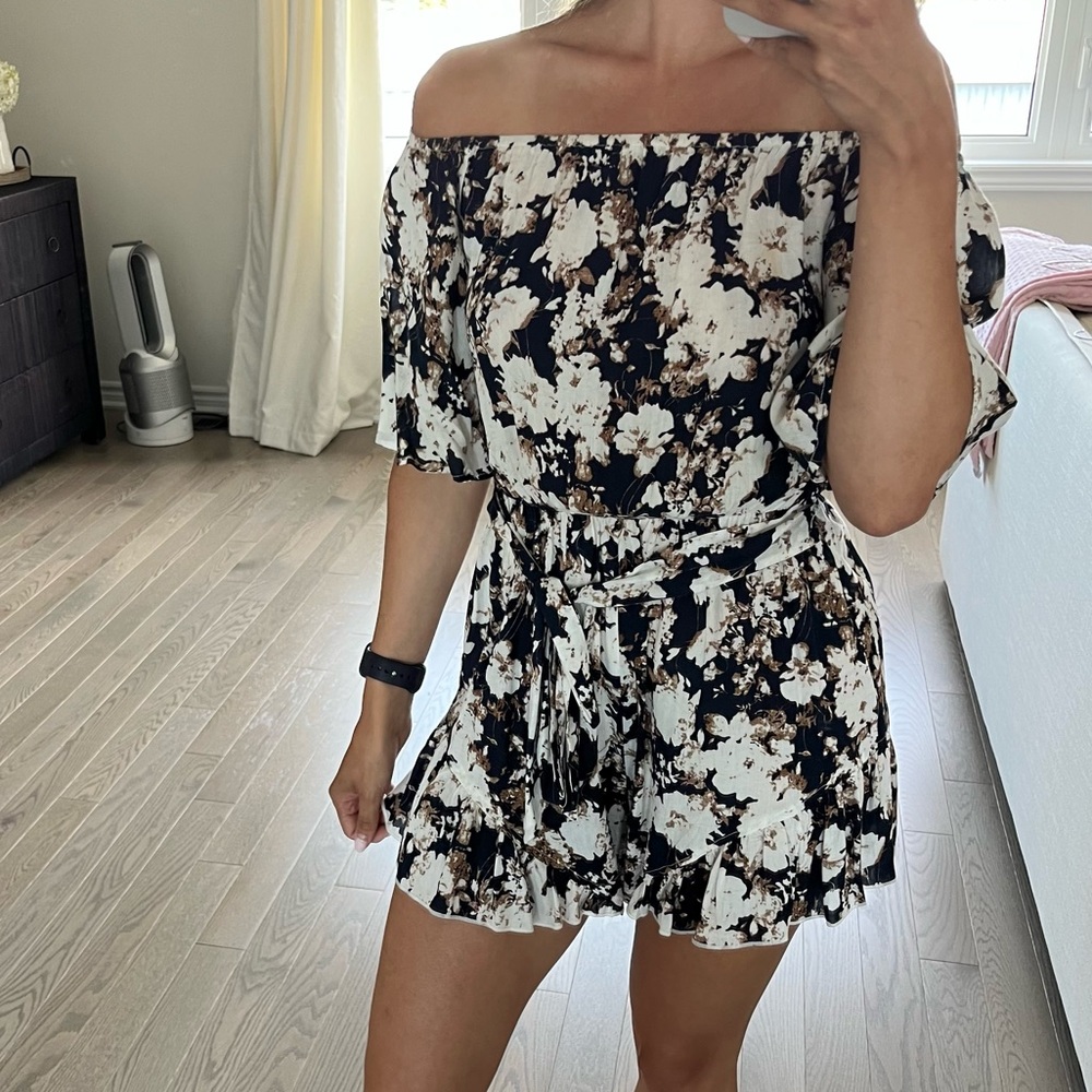 Floral Off-Shoulder Romper